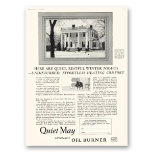 1926 May Oil Burner Print Ad | Perley Noyes