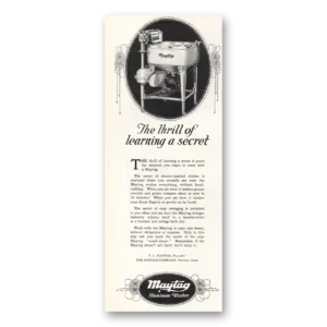1926 Maytag Aluminum Washer Print Ad | Learning Secret