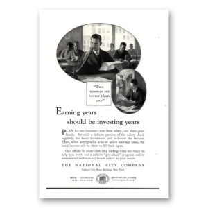 1926 National City Company Print Ad | Investing Years
