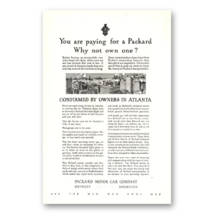 1926 Packard Eight Print Ad | Confirmed Owners