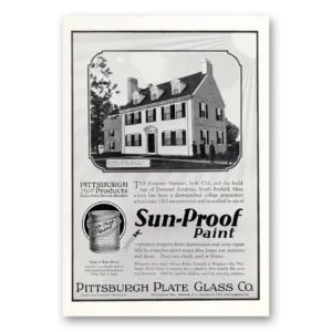1926 PPG Pittsburgh Plate Glass Print Ad | Dummer Mansion