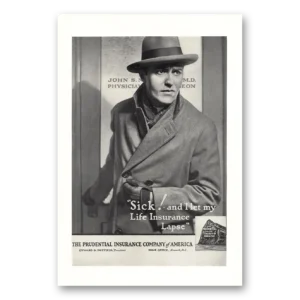1926 Prudential Insurance Print Ad | Life Insurance Lapse