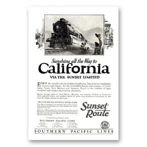 1926 Southern Pacific Print Ad | Sunset Route