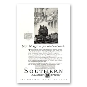 1926 Southern Railway Print Ad | Not Magic
