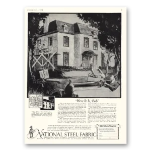 1926 National Steel Fabric Print Ad | Here It Is Bob