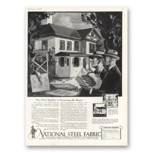 1926 National Steel Fabric Print Ad | Neighbor Overcoating
