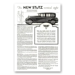 1926 Stutz Motor Car Print Ad | Vertical Eight