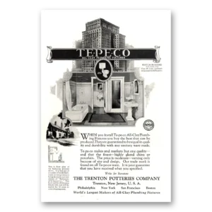 1926 Trenton Potteries Print Ad | Postum Building