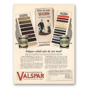1926 Valspar Finishes Print Ad | Which Color