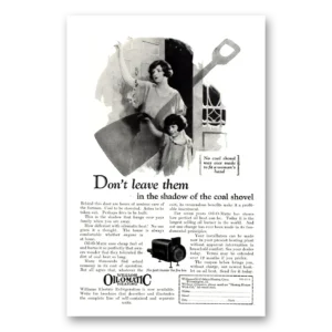 1926 Williams Oil-O-Matic Print Ad | Coal Shovel