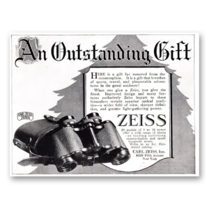 1926 Zeiss Binoculars Print Ad | Outstanding Gift