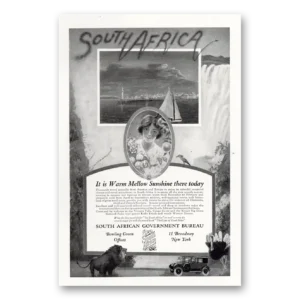 1927 South Africa Print Ad | Mellow Sunshine