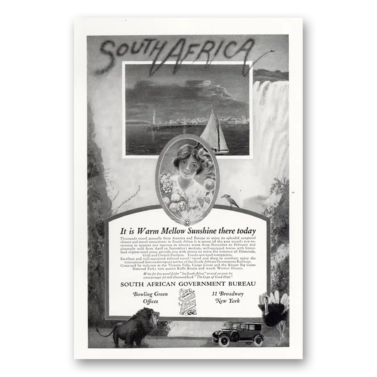 1927 South Africa Print Ad | Mellow Sunshine