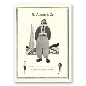 1927 B Altman Print Ad | Frenchmans Trousers