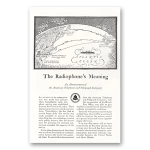1927 American Telephone Print Ad | Radiophones