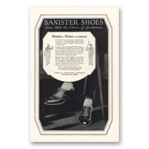 1927 Banister Shoes Print Ad | Brushes Paints