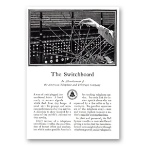 1927 American Telephone Print Ad | Switchboard