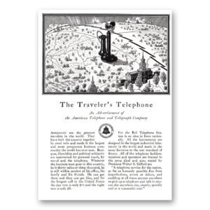 1927 American Telephone Print Ad | Travelers Telephone