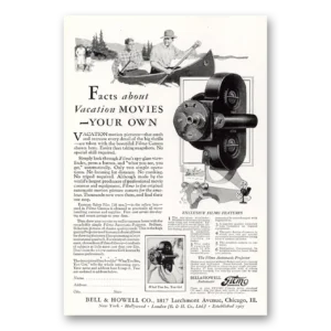 1927 Filmo Camera Print Ad | Vacation Movies