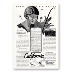 1927 California Print Ad | Garden