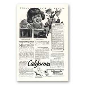 1927 California Print Ad | Suburban Garden