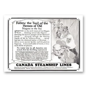 1927 Canada Steamship Lines Print Ad | Old Niagara