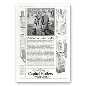 1927 Capitol Boilers Print Ad | June Brides