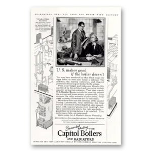 1927 Capitol Boilers Print Ad | Us Makes Good