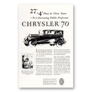 1927 Chrysler 70 Print Ad | Public Preference
