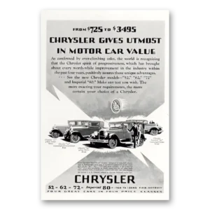 1927 Chrysler Print Ad | Utmost