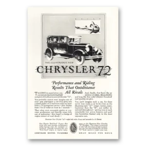 1927 Chrysler 72 Print Ad | Riding Results