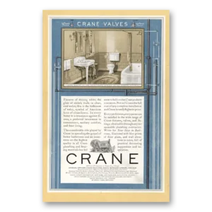 1927 Crane Print Ad | Shining White