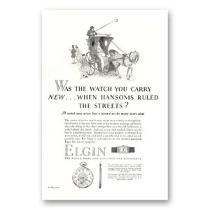 1927 Elgin Watch Print Ad | Hansoms
