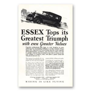 1927 Essex Motors Print Ad | Greatest Triumph