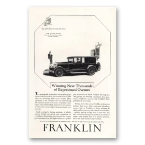 1927 Franklin Automobile Print Ad | Winning New