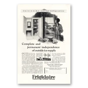 1927 Frigidaire Refrigerator Print Ad | Independence