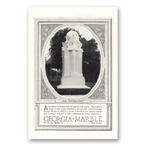 1927 Georgia Marble Print Ad | Centennial Memorial