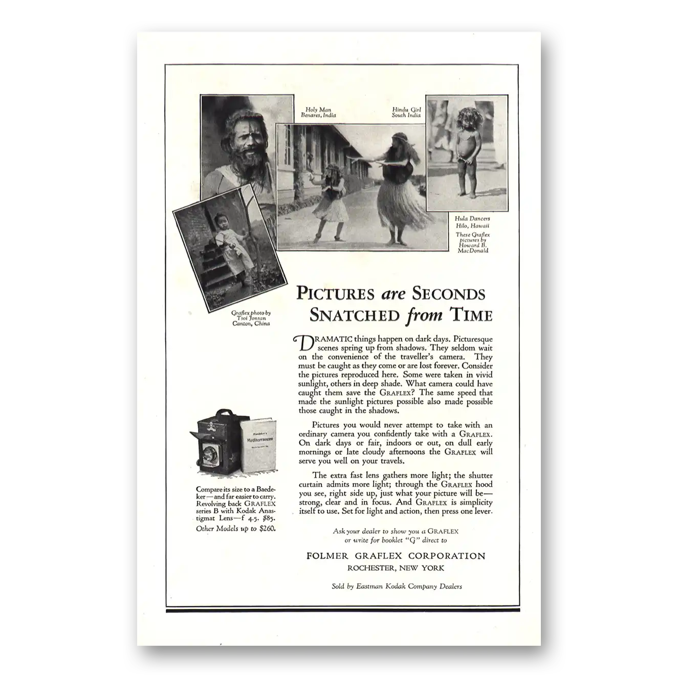 1927 Graflex Cameras Print Ad | Folmer Graflex