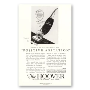 1927 Hoover Vacuum Print Ad | Positive Agitation