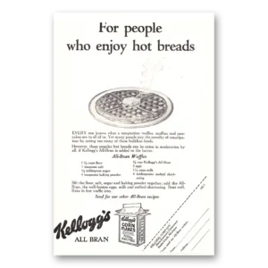 1927 Kelloggs Corn Flakes Print Ad | Hot Breads