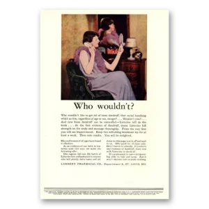 1927 Listerine Print Ad | Dandruff