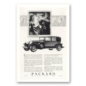 1927 Packard Six and Eight Print Ad | Leather Selection