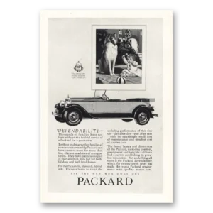 1927 Packard Convertible Print Ad | Faithful Service