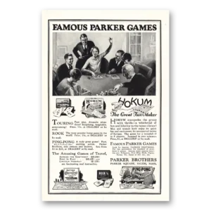 1927 Parker Brothers Print Ad | Hokum Rook