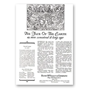 1927 Rand McNally Print Ad | Face Earth