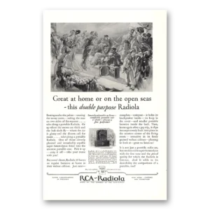 1927 RCA Radiola Radio Print Ad | Open Seas