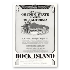 1927 Rock Island Lines Print Ad | Topaz Sea