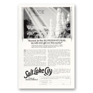 1927 Salt Lake City Utah Print Ad | Supernatural