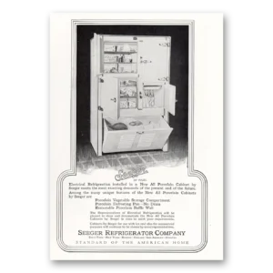 1927 Seeger Refrigerator Print Ad | Porcelain Cabinet