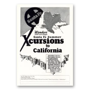 1927 Santa Fe Railway Print Ad | Never Forget